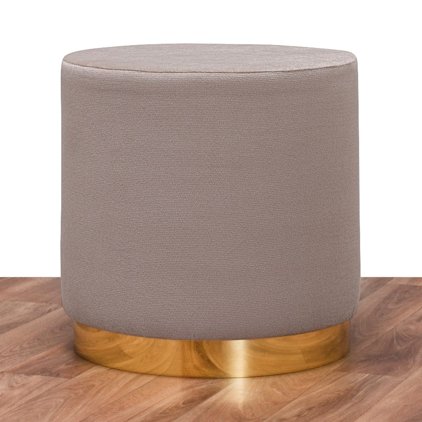 Pouf in tessuto Barok Crema