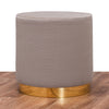 Pouf in tessuto Barok Crema