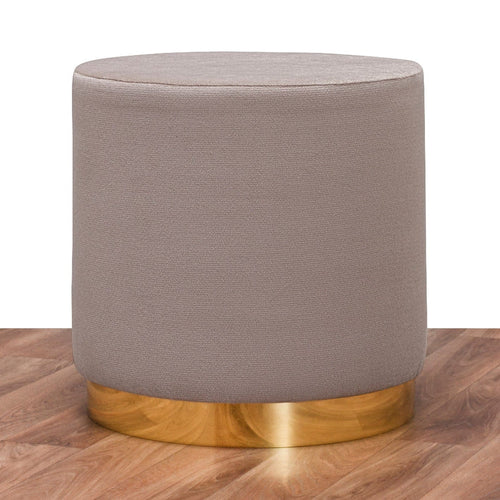 Pouf in tessuto Barok Crema