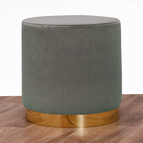 Pouf in tessuto Barok Grigio