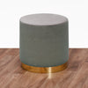 Pouf in tessuto Barok Grigio (1)