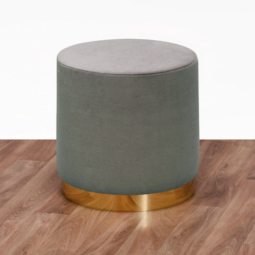 Pouf in tessuto Barok Grigio (1)
