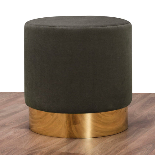 Pouf in tessuto Barok Grigio