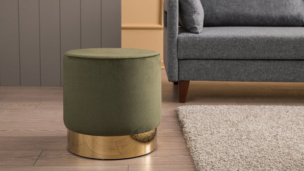 Pouf in tessuto Barok Verde (1)
