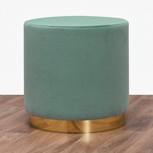 Pouf in tessuto Barok Verde