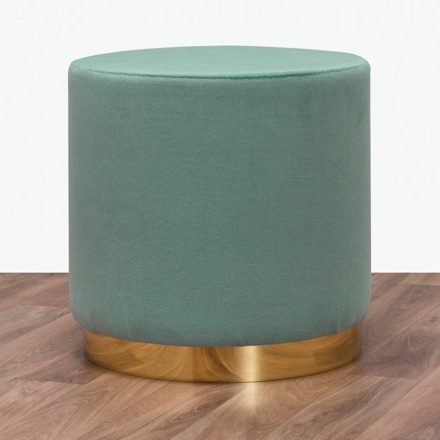 Pouf in tessuto Barok Verde