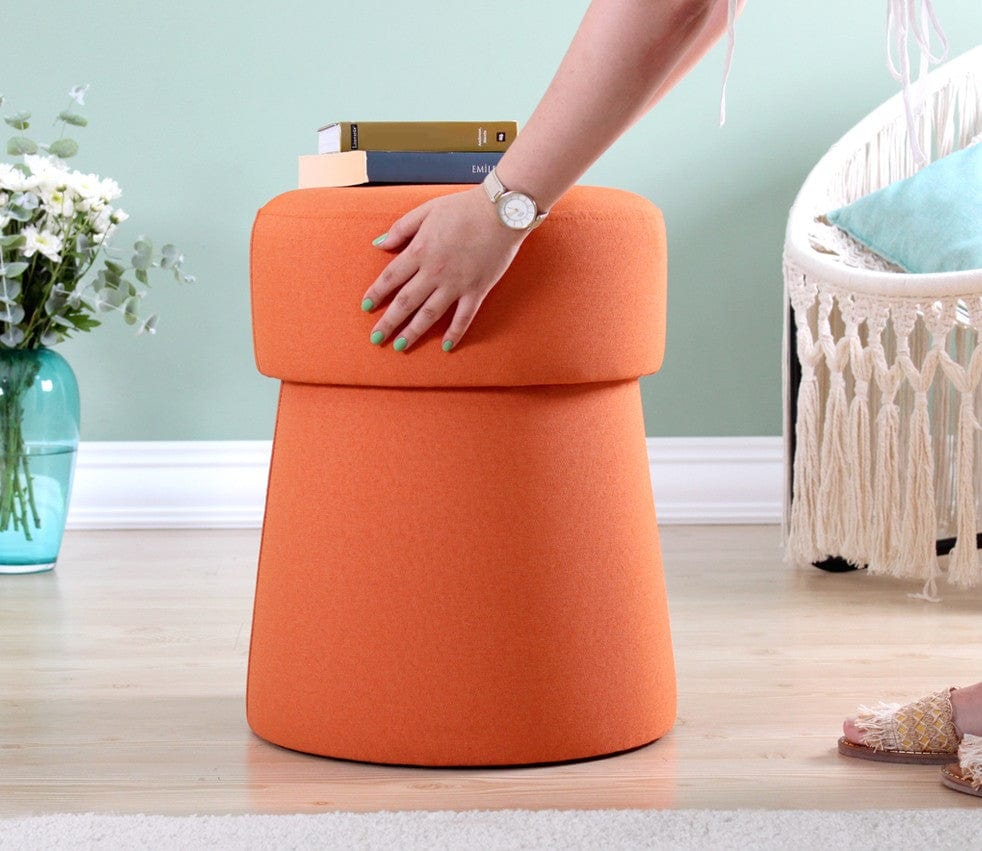 Pouf in tessuto Beans Arancia (2)