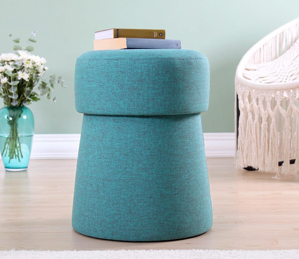 Pouf in tessuto Beans Blu
