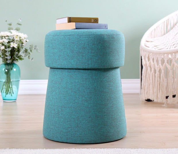 Pouf in tessuto Beans Blu