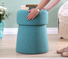Pouf in tessuto Beans Blu (2)