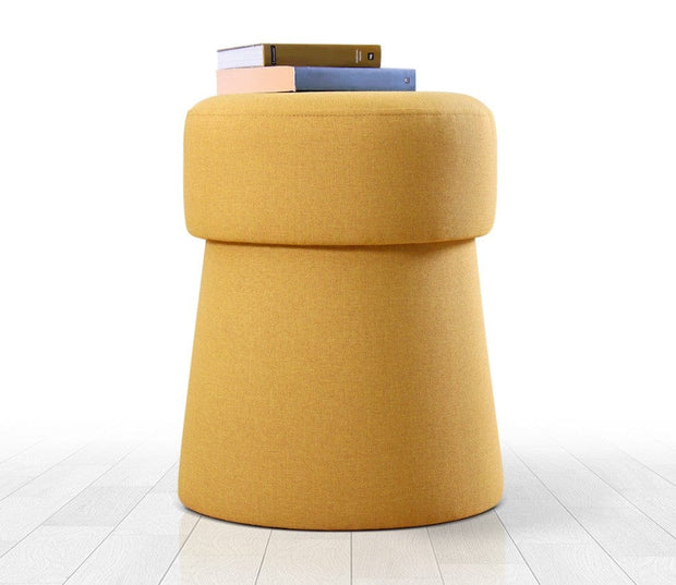 Pouf in tessuto Beans Giallo (1)