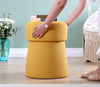 Pouf in tessuto Beans Giallo (2)