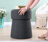 Pouf in tessuto Beans Grigio (2)