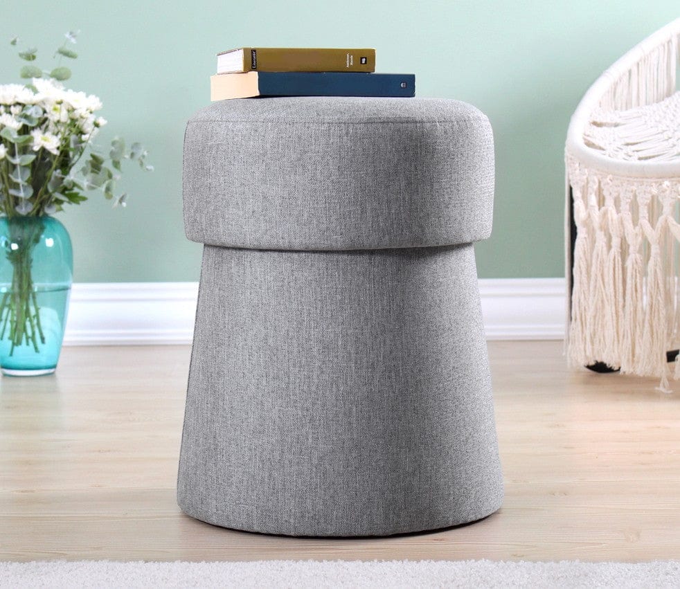Pouf in tessuto Beans Grigio