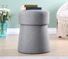 Pouf in tessuto Beans Grigio