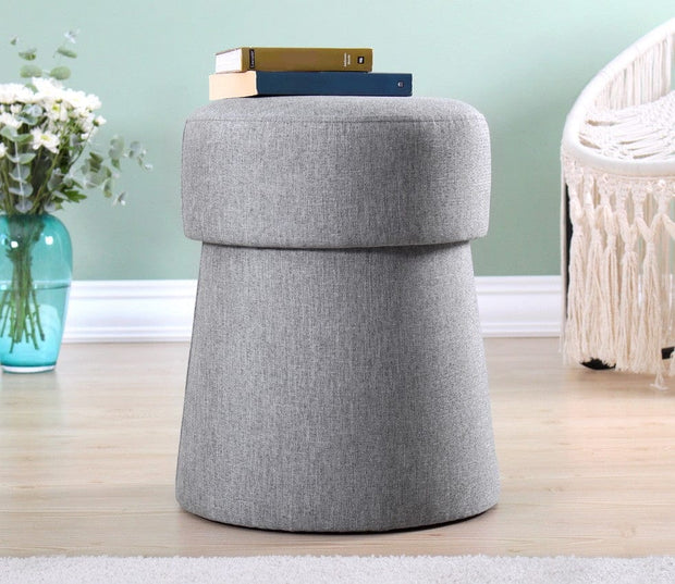 Pouf in tessuto Beans Grigio