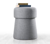 Pouf in tessuto Beans Grigio (1)