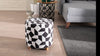 Pouf in tessuto Begon Bianco e Nero (2)