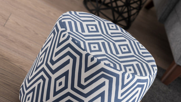 Pouf in tessuto Begon Blu (2)