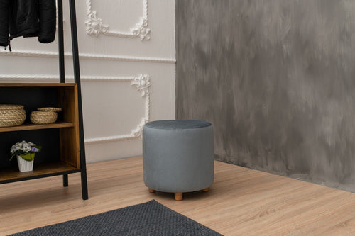Pouf in tessuto Begon Grigio (1)