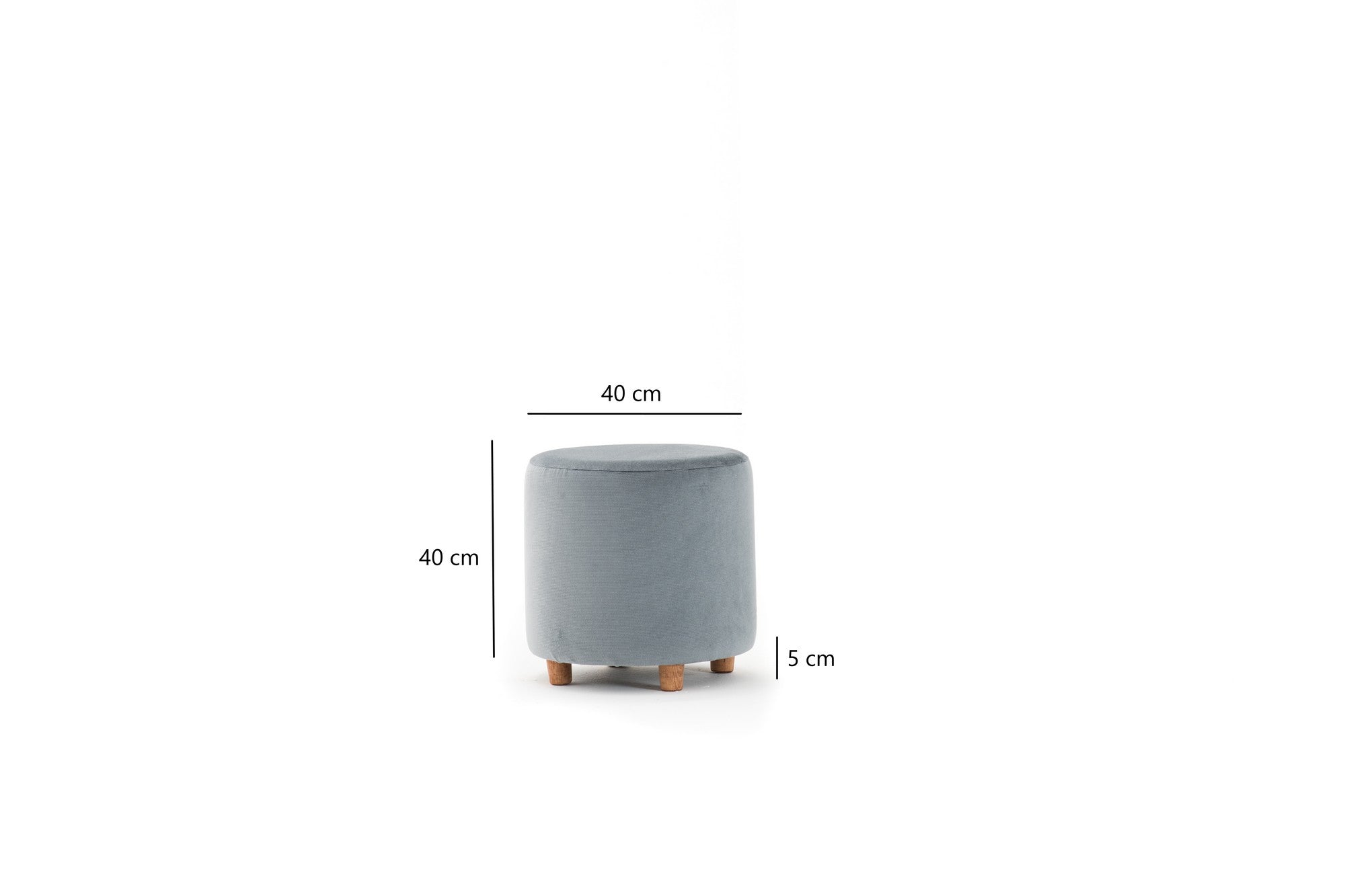 Pouf in tessuto Begon Grigio (6)