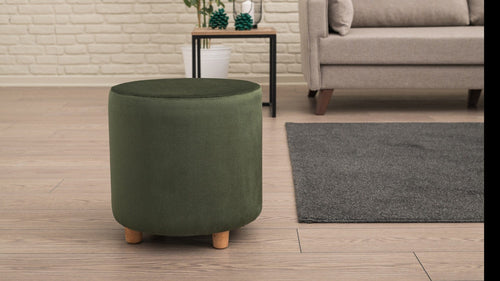 Pouf in tessuto Begon Verde