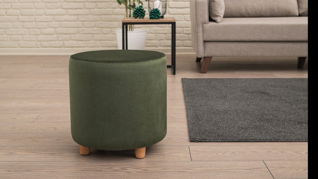 Pouf in tessuto Begon Verde