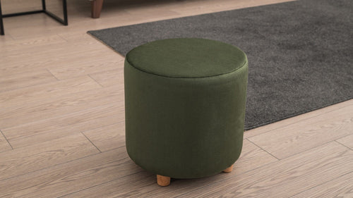 Pouf in tessuto Begon Verde (1)