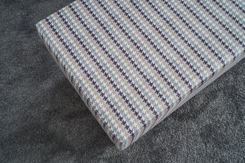 Pouf in tessuto Berta Rectangle Multicolore (1)