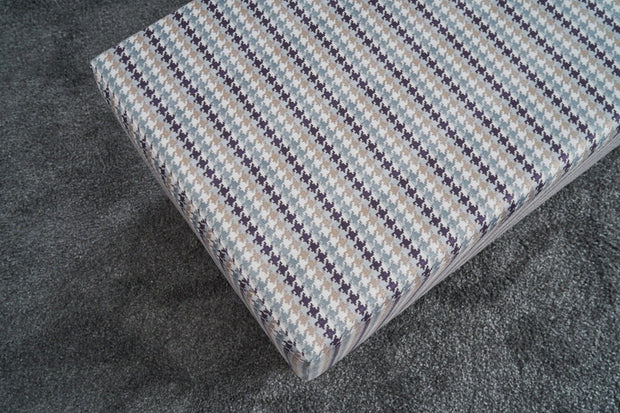 Pouf in tessuto Berta Rectangle Multicolore (1)