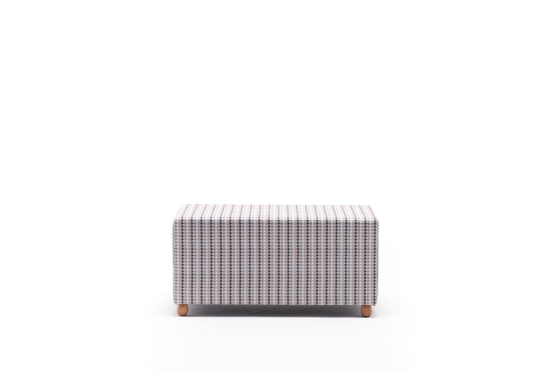 Pouf in tessuto Berta Rectangle Multicolore (3)