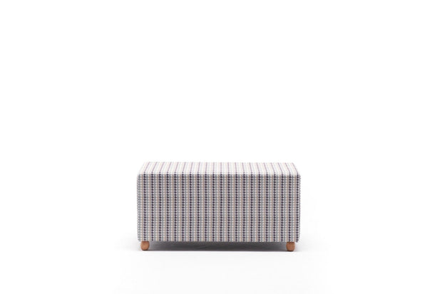 Pouf in tessuto Berta Rectangle Multicolore (3)