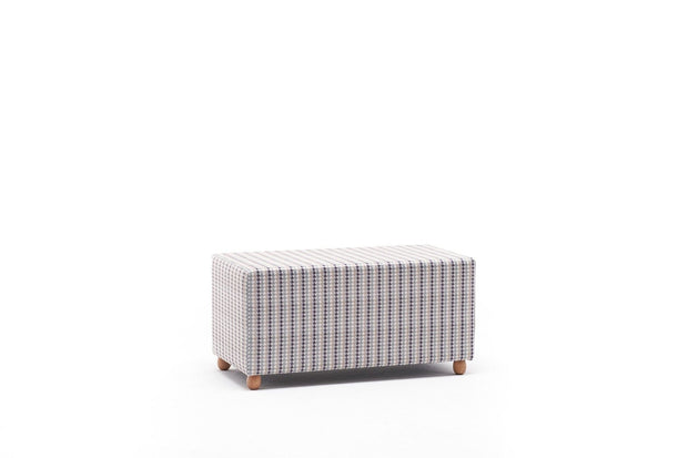 Pouf in tessuto Berta Rectangle Multicolore (4)
