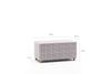 Pouf in tessuto Berta Rectangle Multicolore (5)