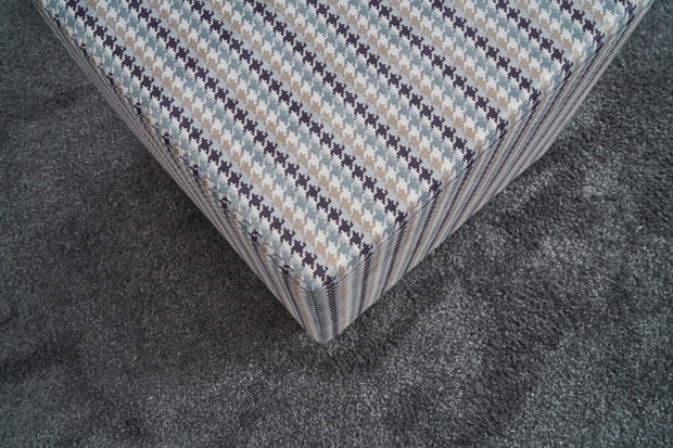 Pouf in tessuto Berta Square Multicolore (1)