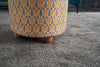 Pouf in tessuto Bianca Round Multicolore (3)