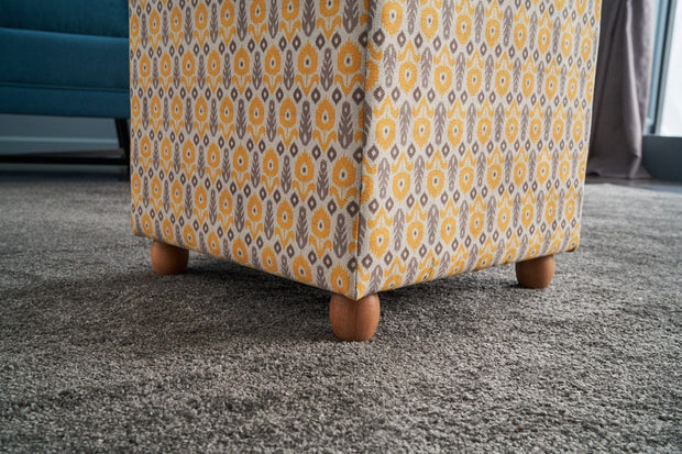 Pouf in tessuto Bianca Square Multicolore (2)