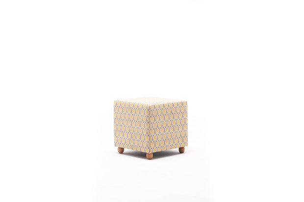 Pouf in tessuto Bianca Square Multicolore (5)