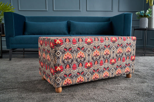 Pouf in tessuto Bonita Rectangle Multicolore (1)