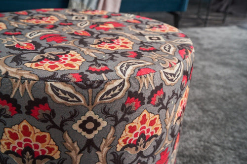 Pouf in tessuto Bonita Round Multicolore (1)