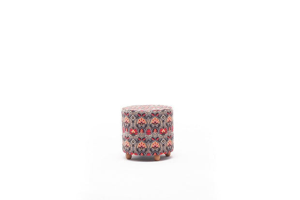 Pouf in tessuto Bonita Round Multicolore (3)