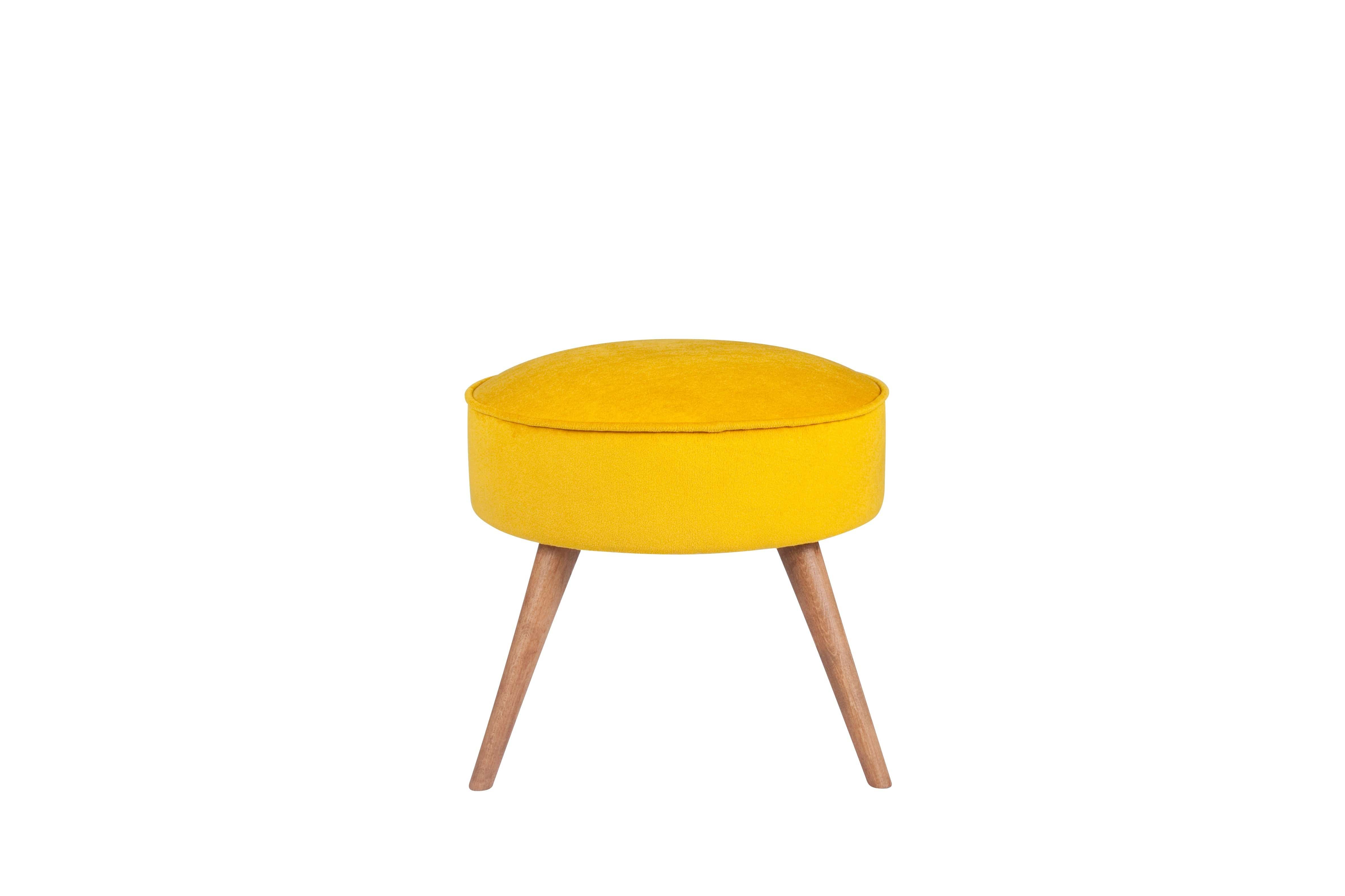 Pouf in tessuto Boyce Giallo (1)