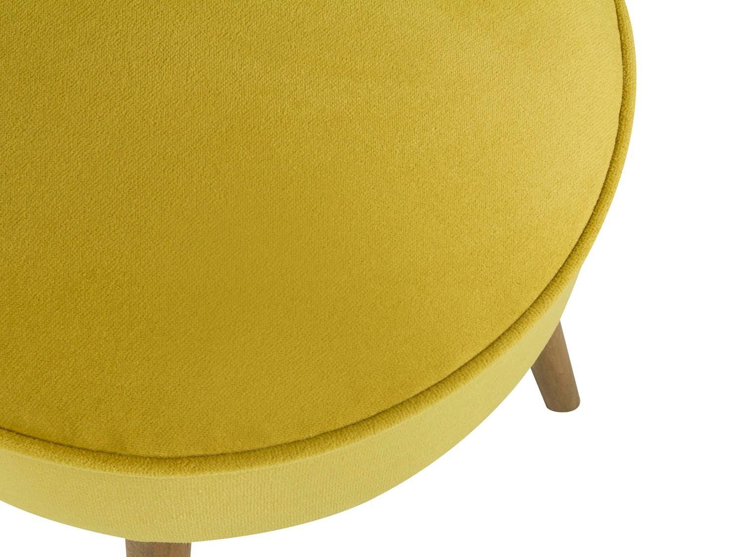 Pouf in tessuto Boyce Giallo (2)