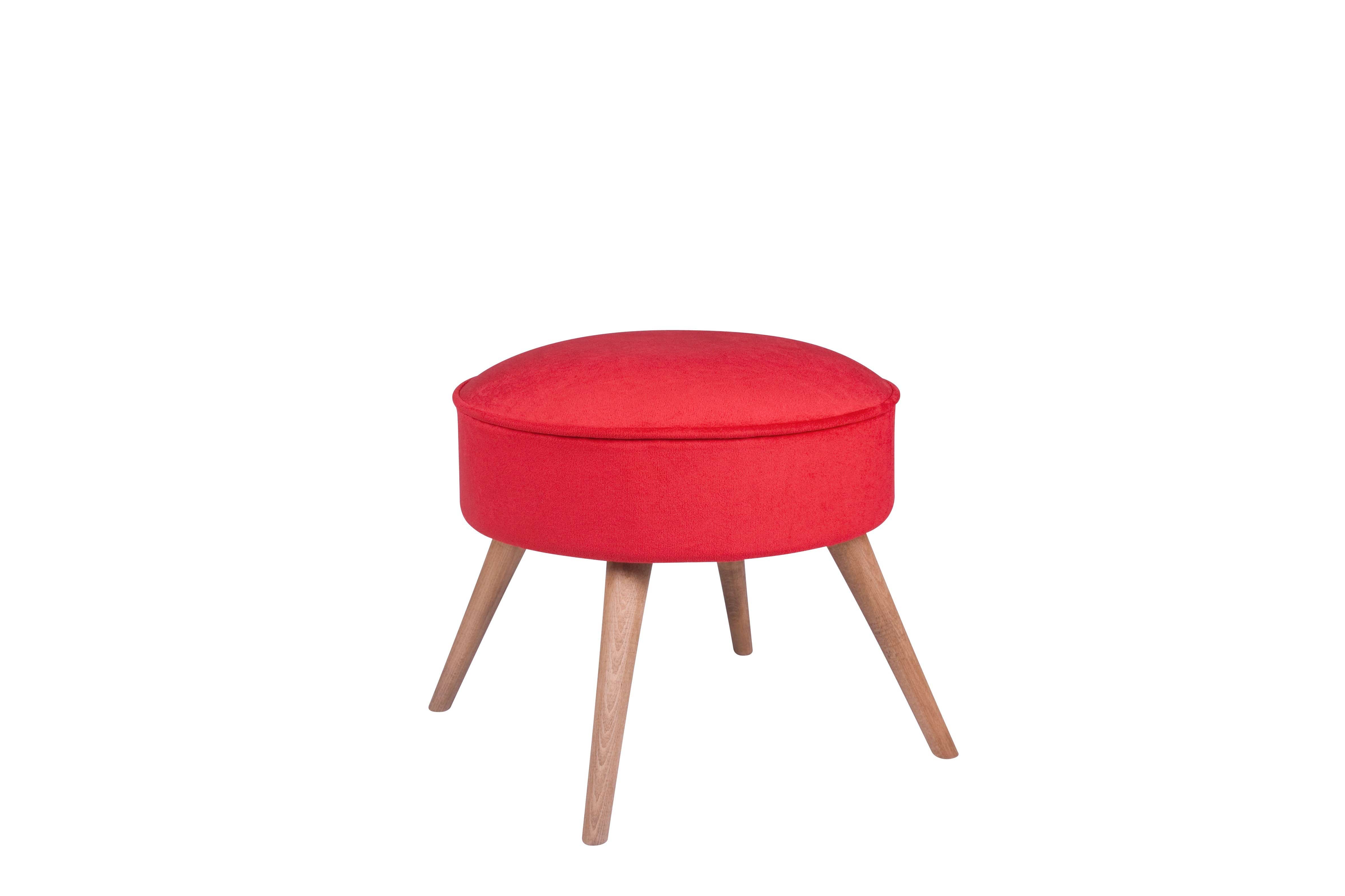 Pouf in tessuto Boyce Rosso