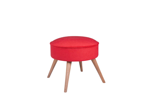 Pouf in tessuto Boyce Rosso