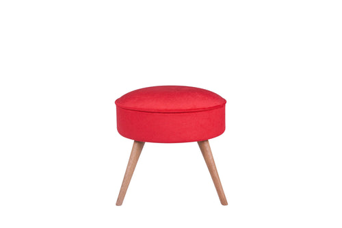 Pouf in tessuto Boyce Rosso (1)