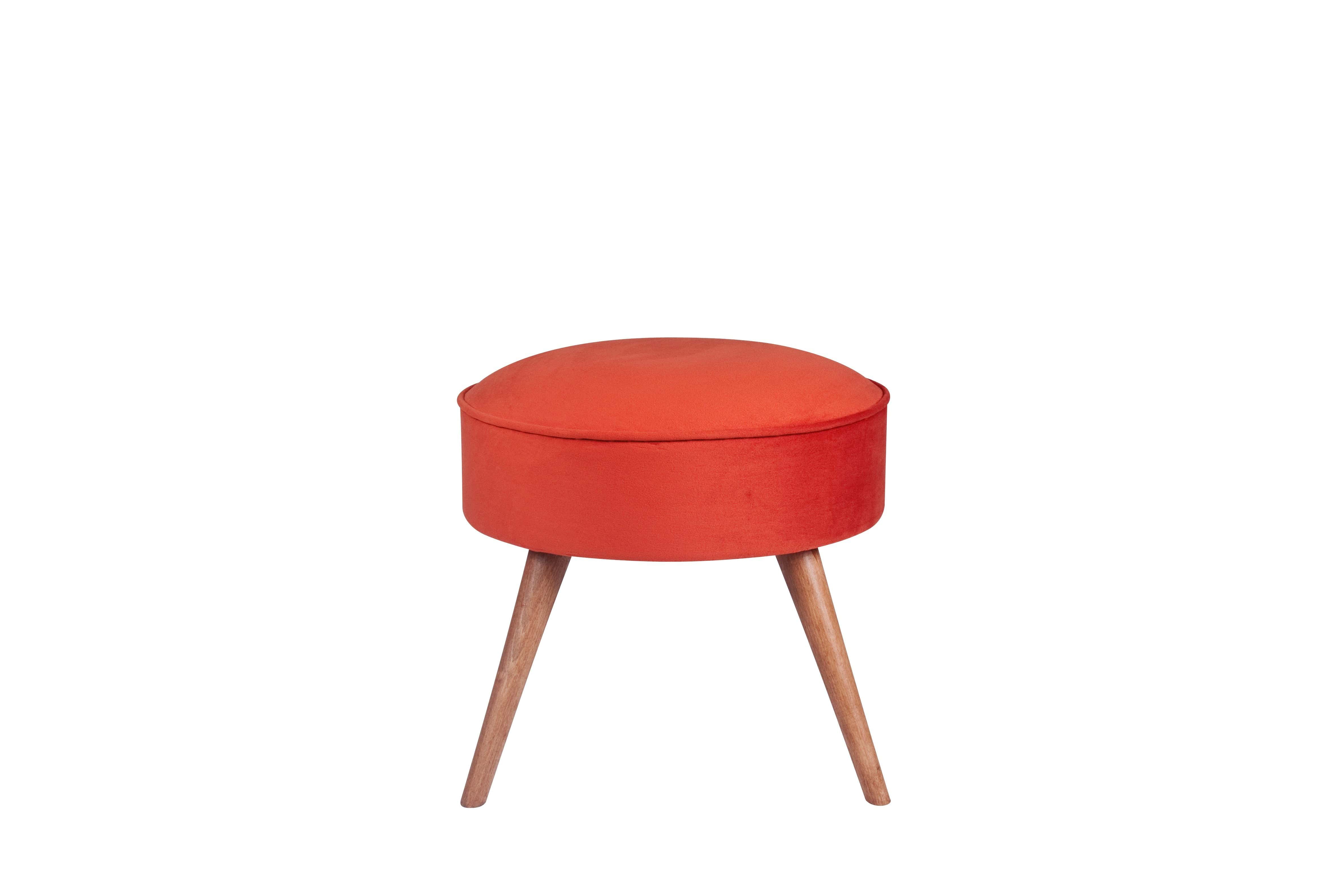 Pouf in tessuto Boyce Ruggine (1)