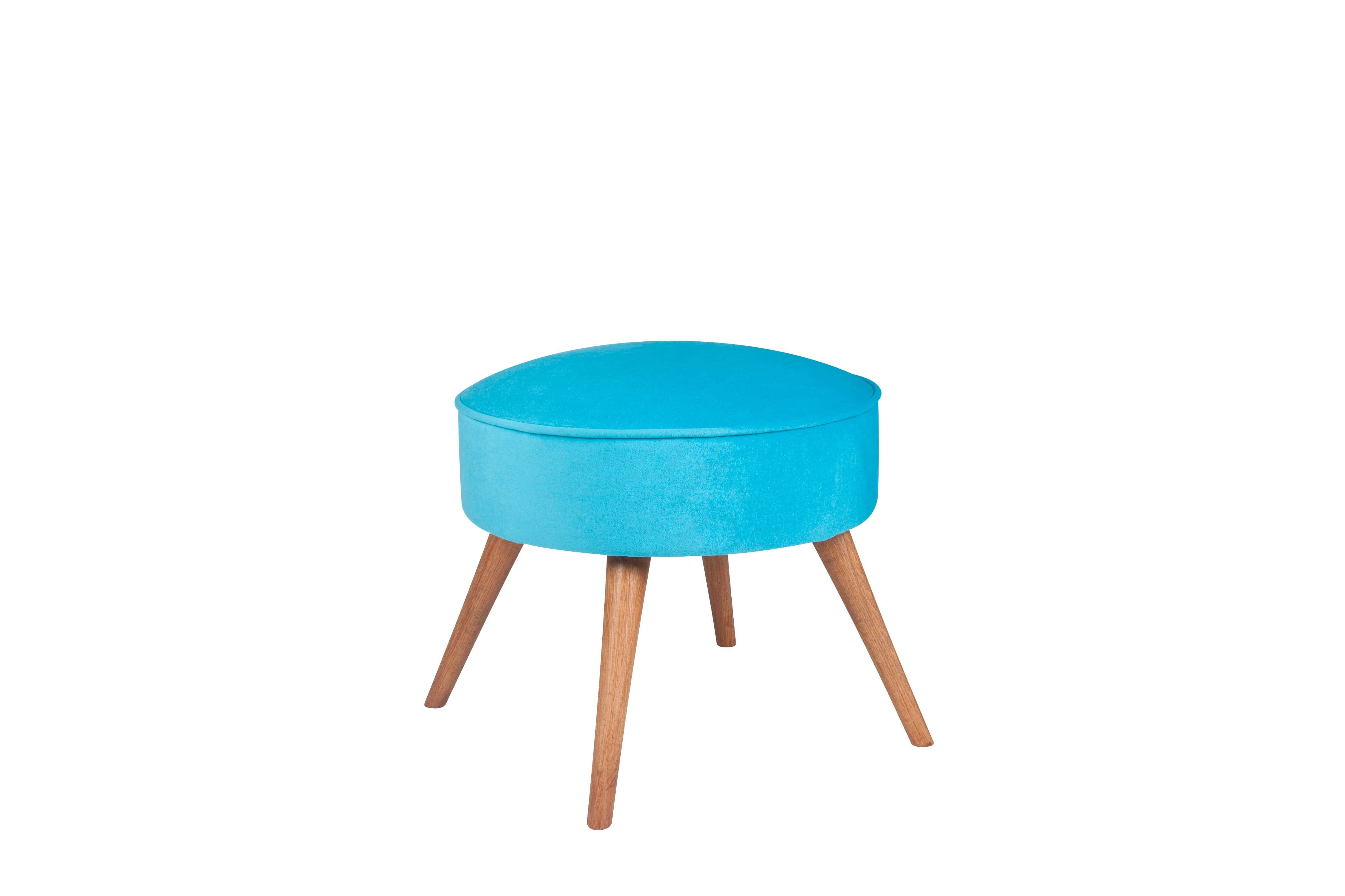 Pouf in tessuto Boyce Turchese