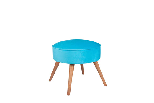 Pouf in tessuto Boyce Turchese