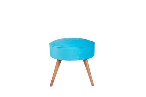 Pouf in tessuto Boyce Turchese (1)